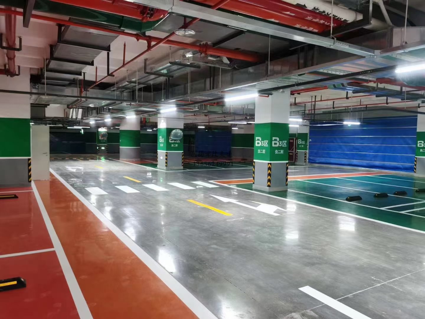 蘇州大型車庫停車場冷涂劃線施工方案做法內容？